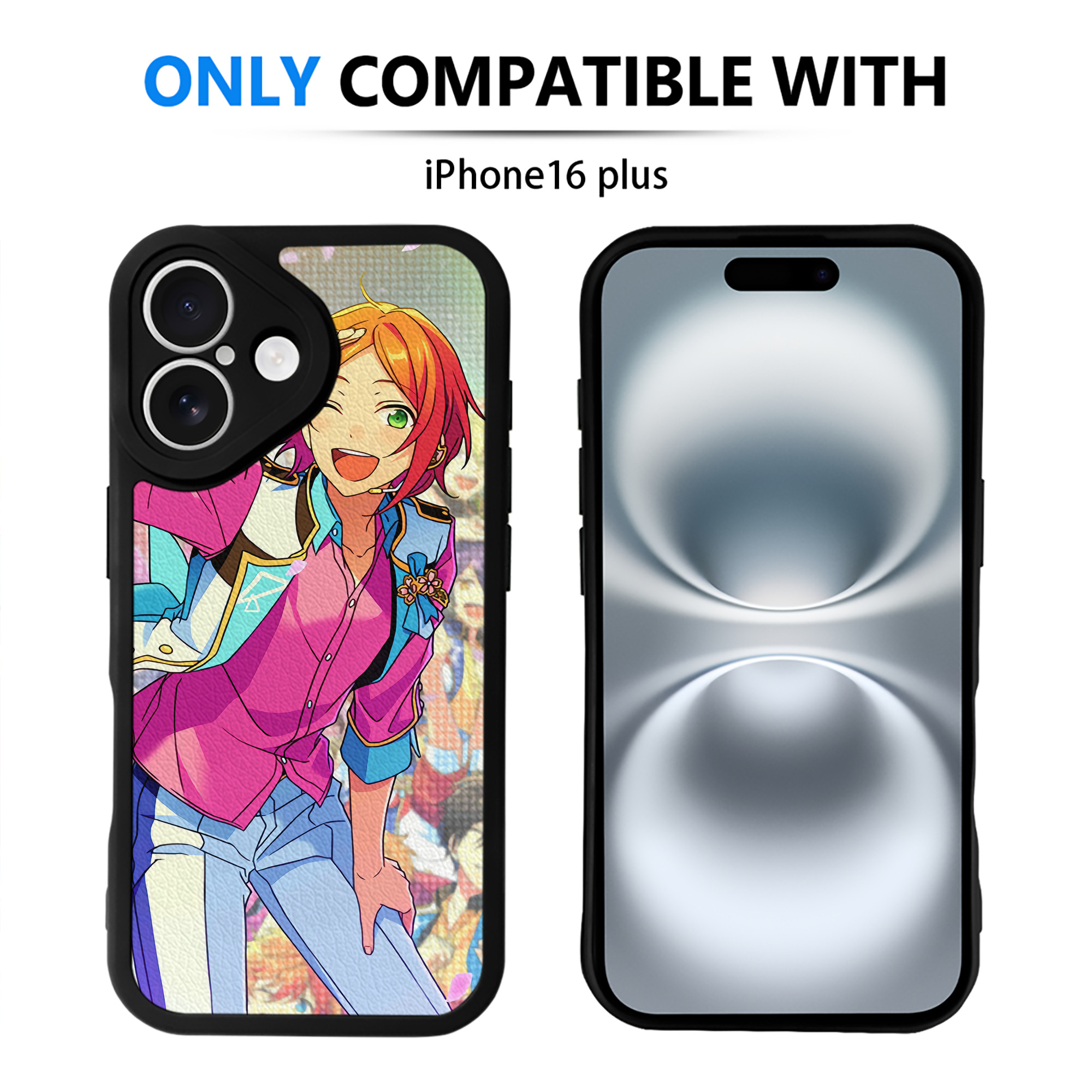 （画像用） あんさんぶるスターズ! Ensemble Stars 【iPhone 16シリーズ対応】シリコンスマホケース（レザー調） 材質：シリコン